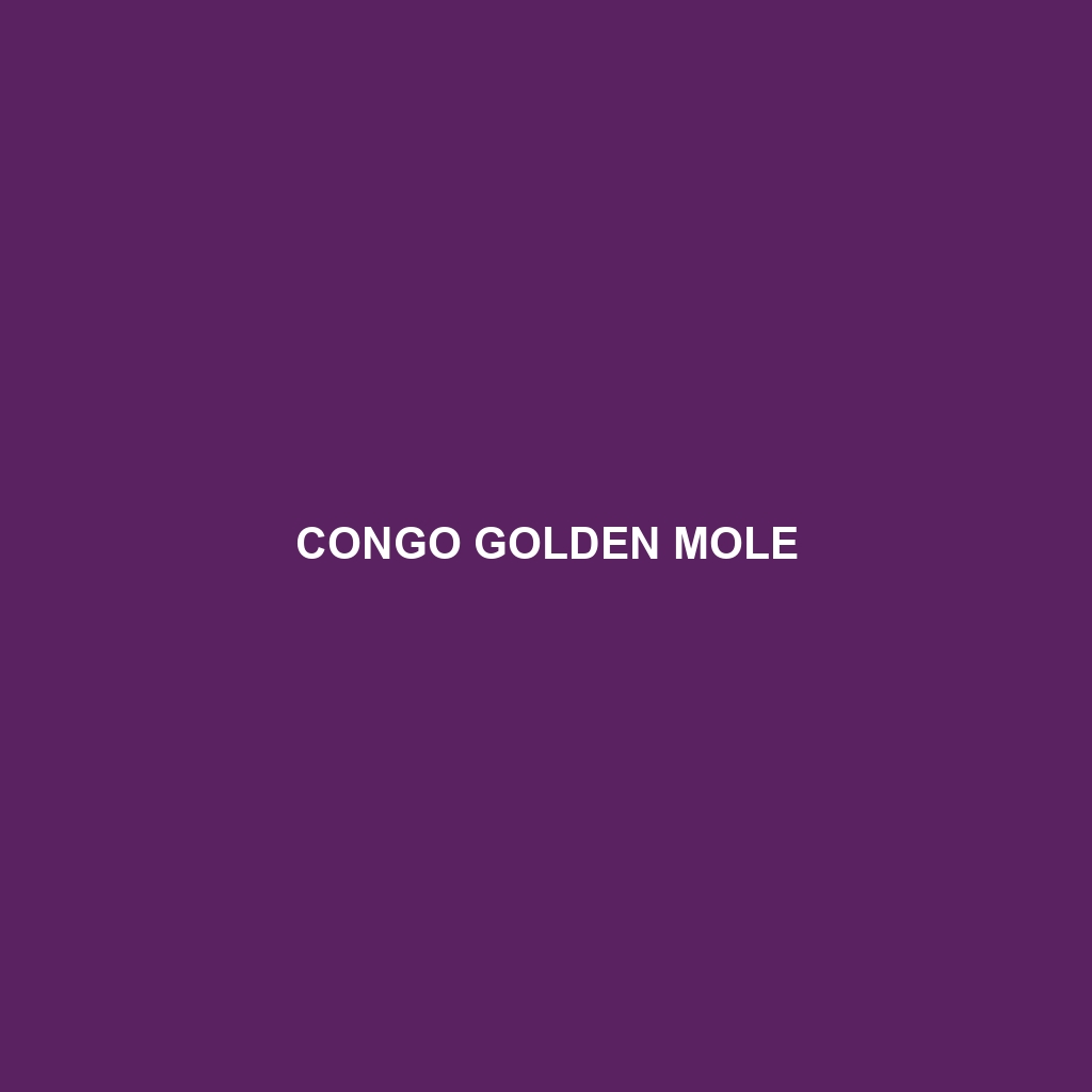 Congo Golden Mole