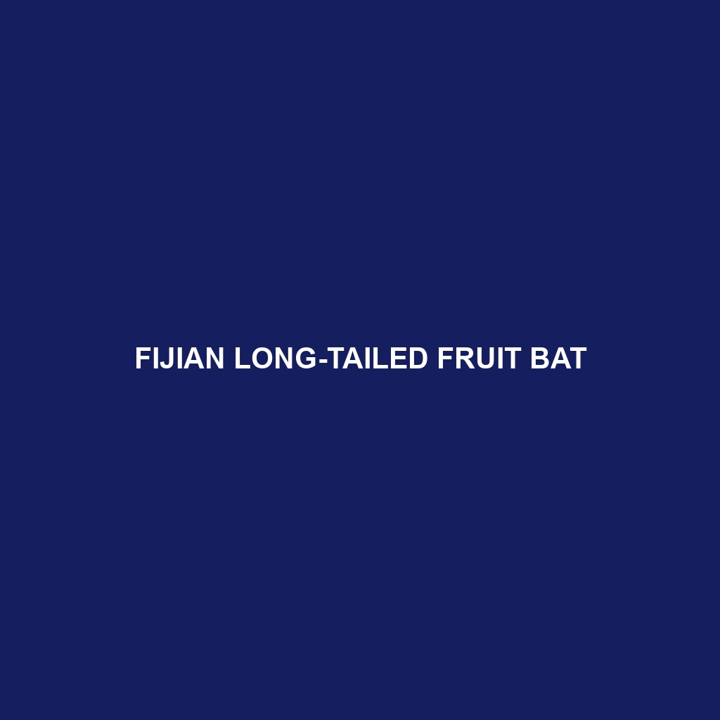 Fijian Long-tailed Fruit Bat