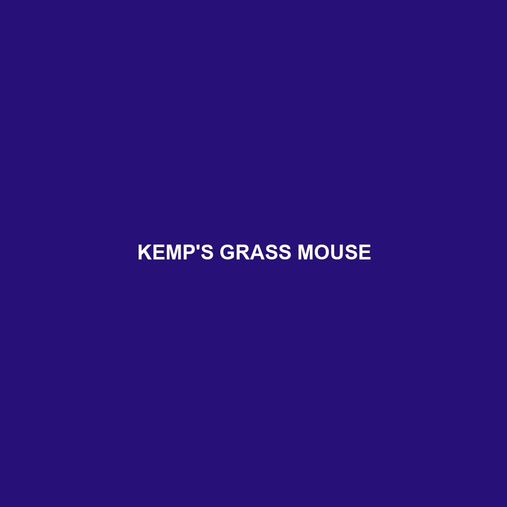 Kemp's Grass Mouse