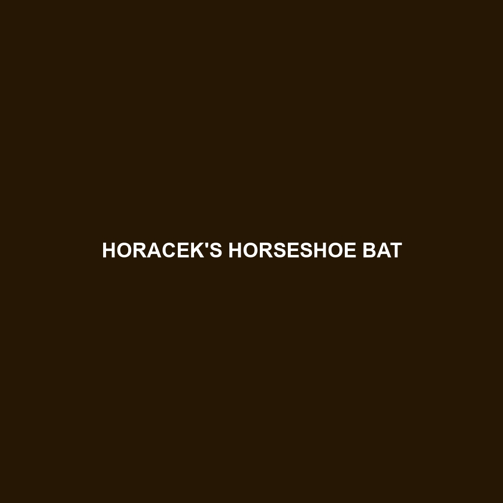 Horacek's Horseshoe Bat