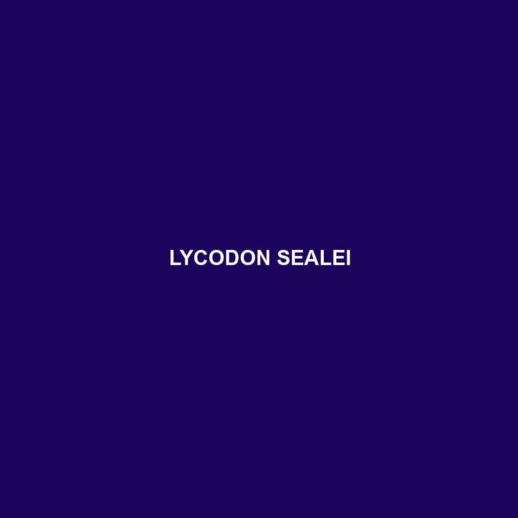 Lycodon sealei