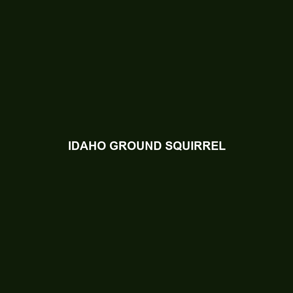 Idaho Ground Squirrel