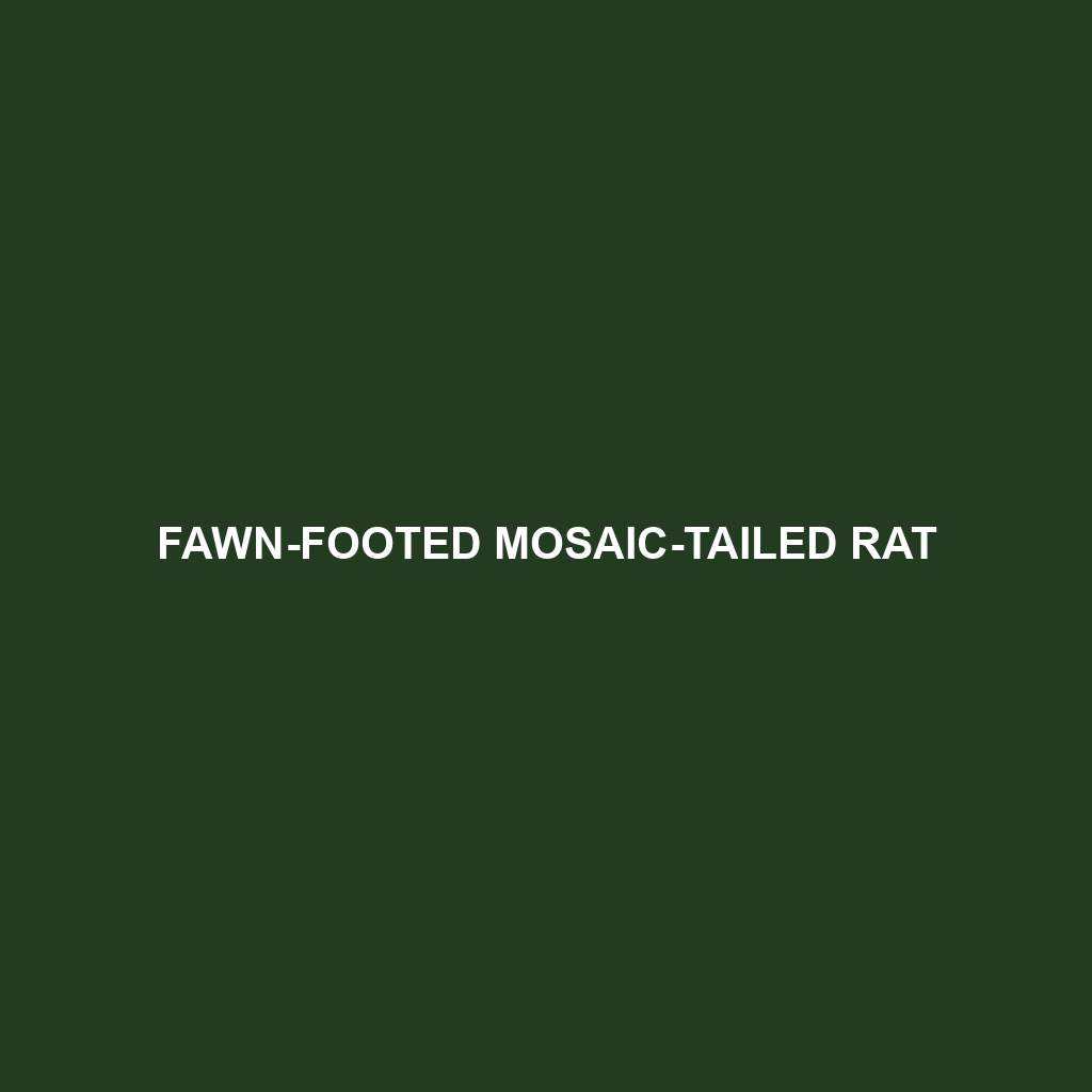 Fawn-footed Mosaic-tailed Rat