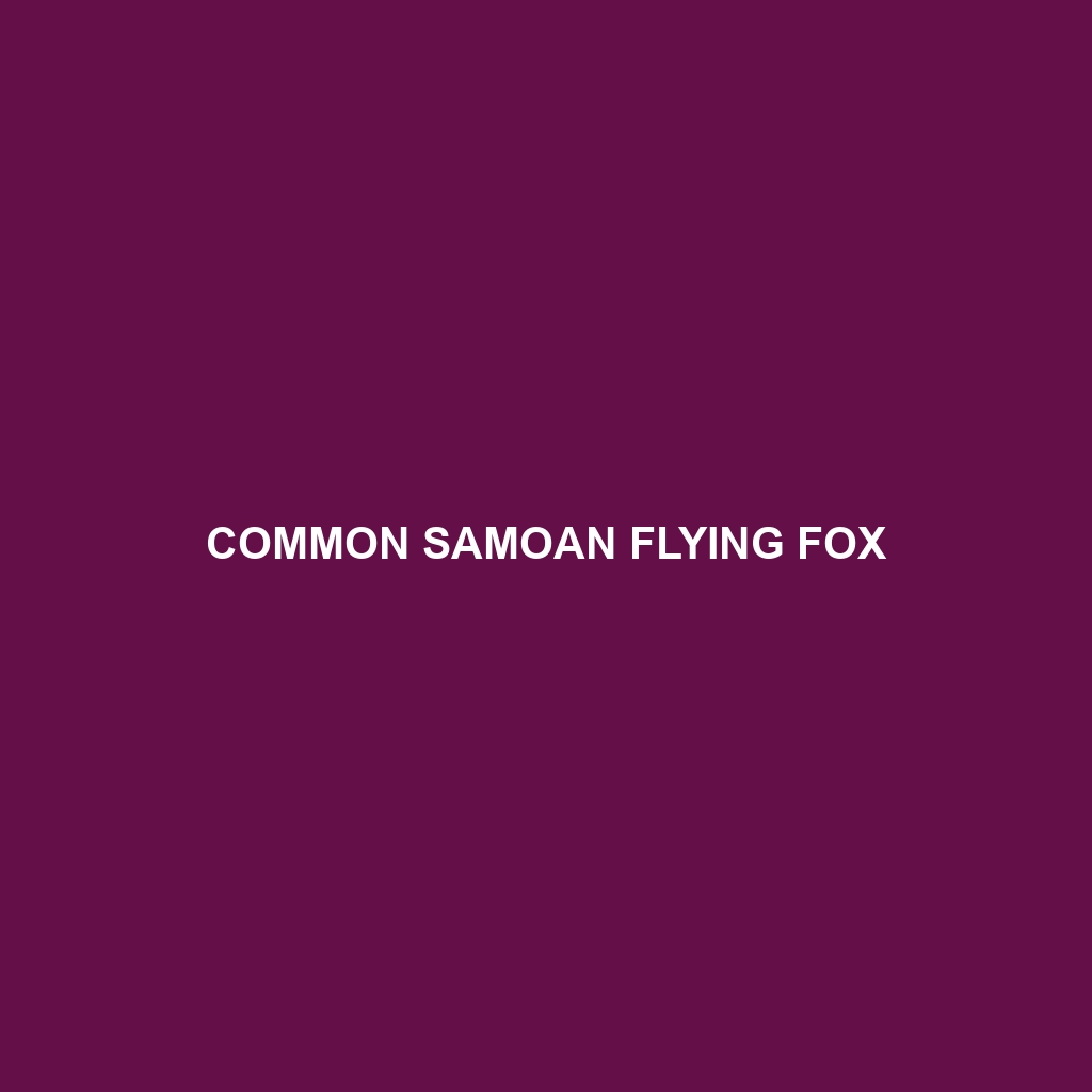 Common Samoan Flying Fox