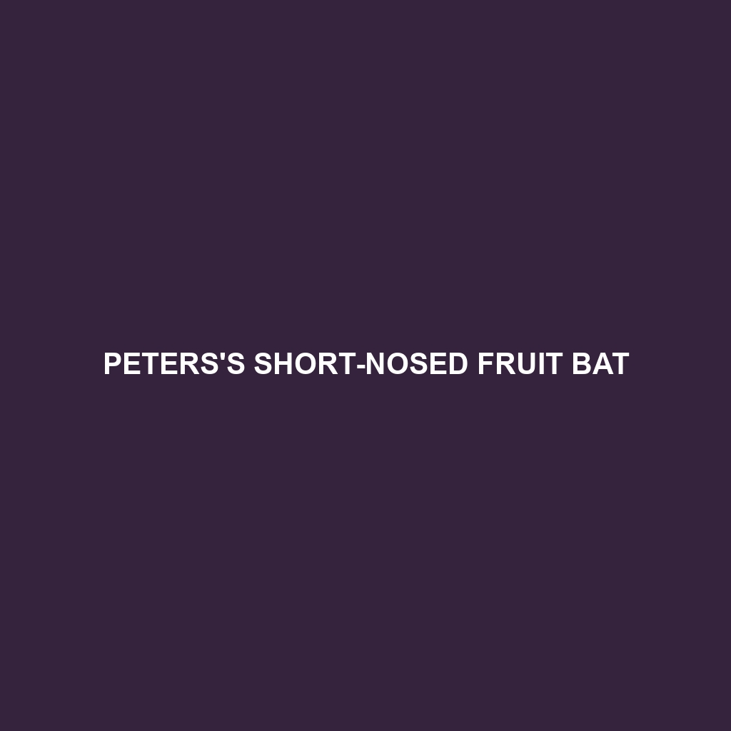 Peters's Short-nosed Fruit Bat