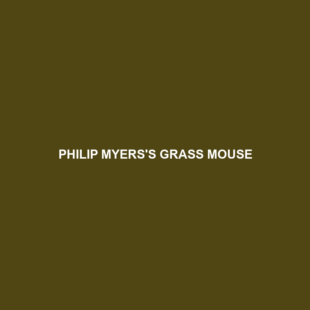 Philip Myers's Grass Mouse