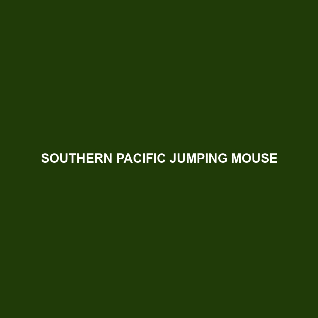 Southern Pacific Jumping Mouse