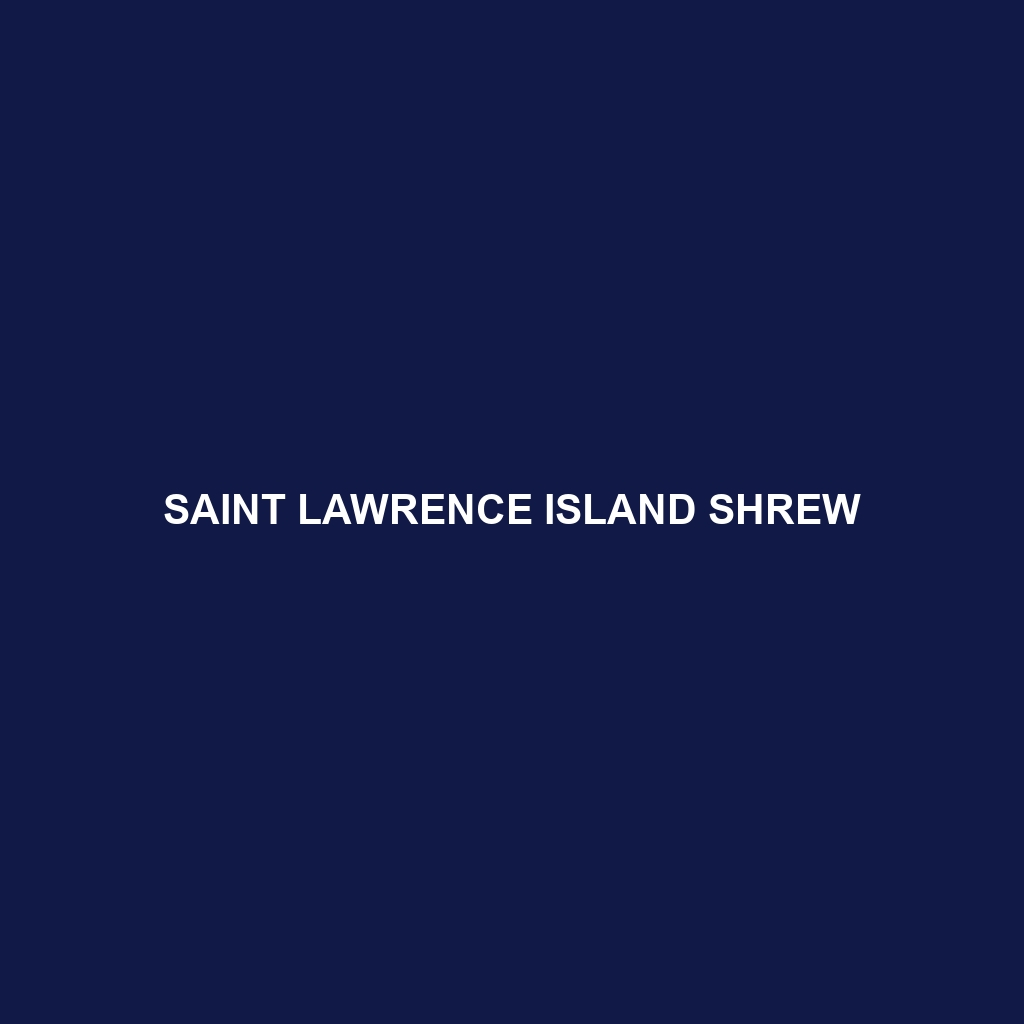 Saint Lawrence Island Shrew