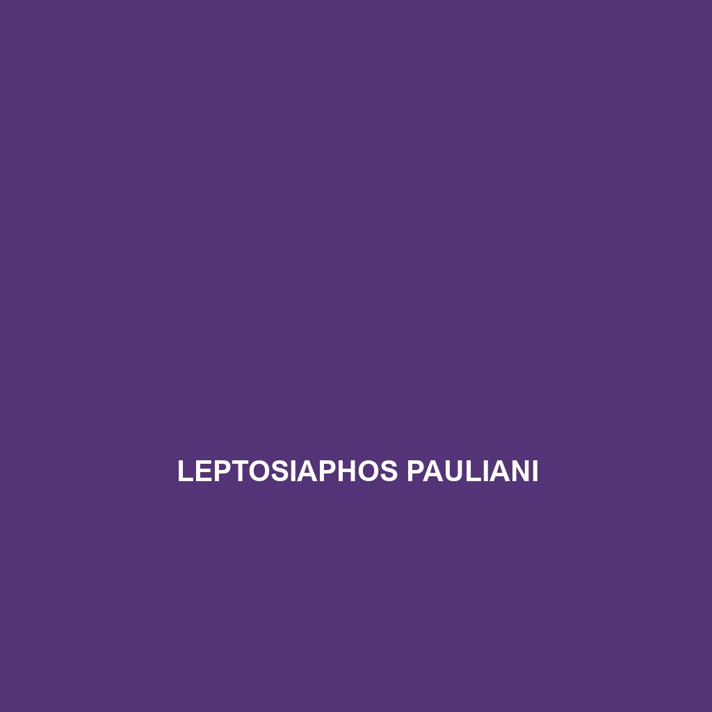 Leptosiaphos pauliani