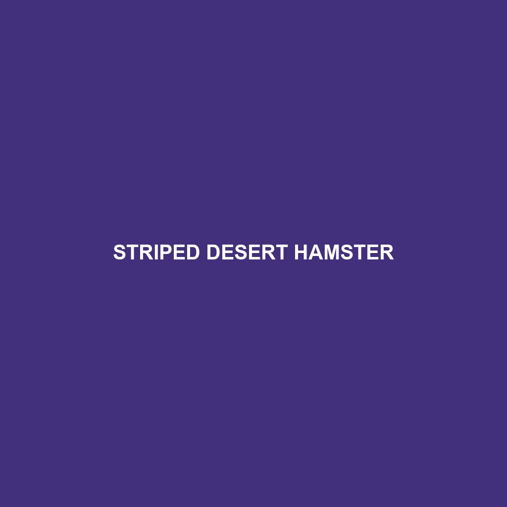 Striped Desert Hamster