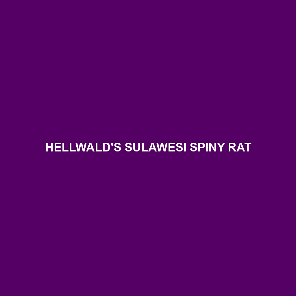 Hellwald's Sulawesi Spiny Rat