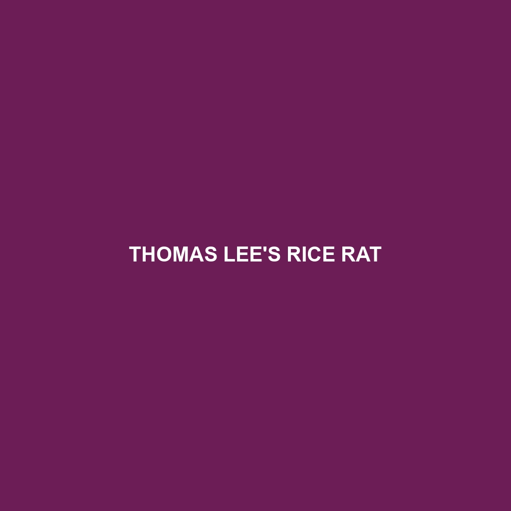 Thomas Lee's Rice Rat