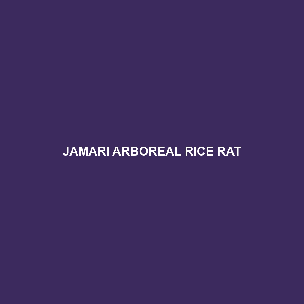 Jamari Arboreal Rice Rat