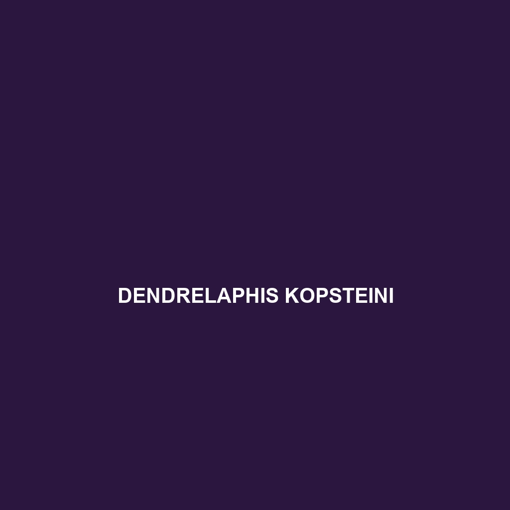 Dendrelaphis kopsteini