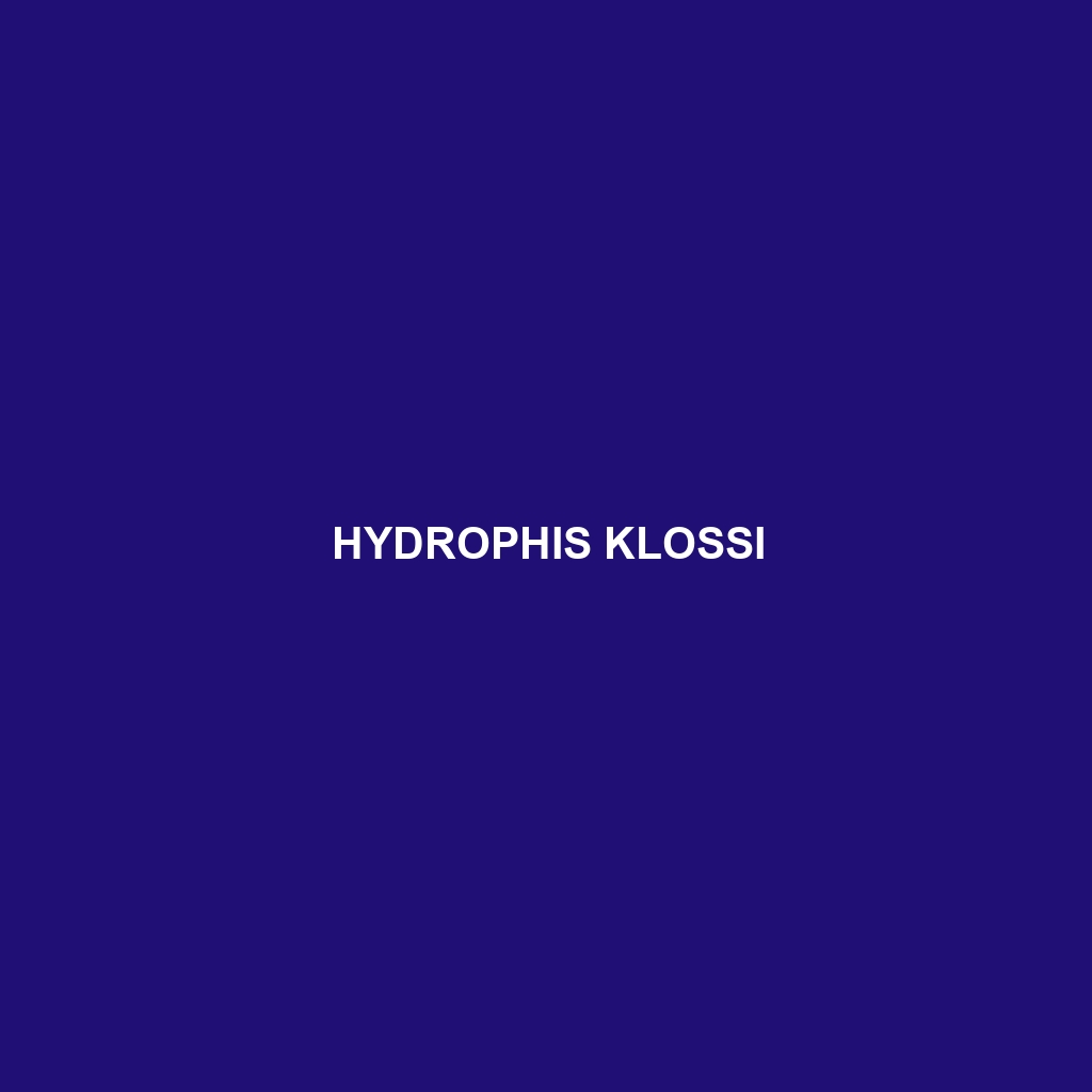 Hydrophis klossi