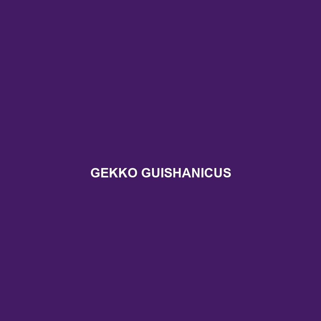 Gekko guishanicus