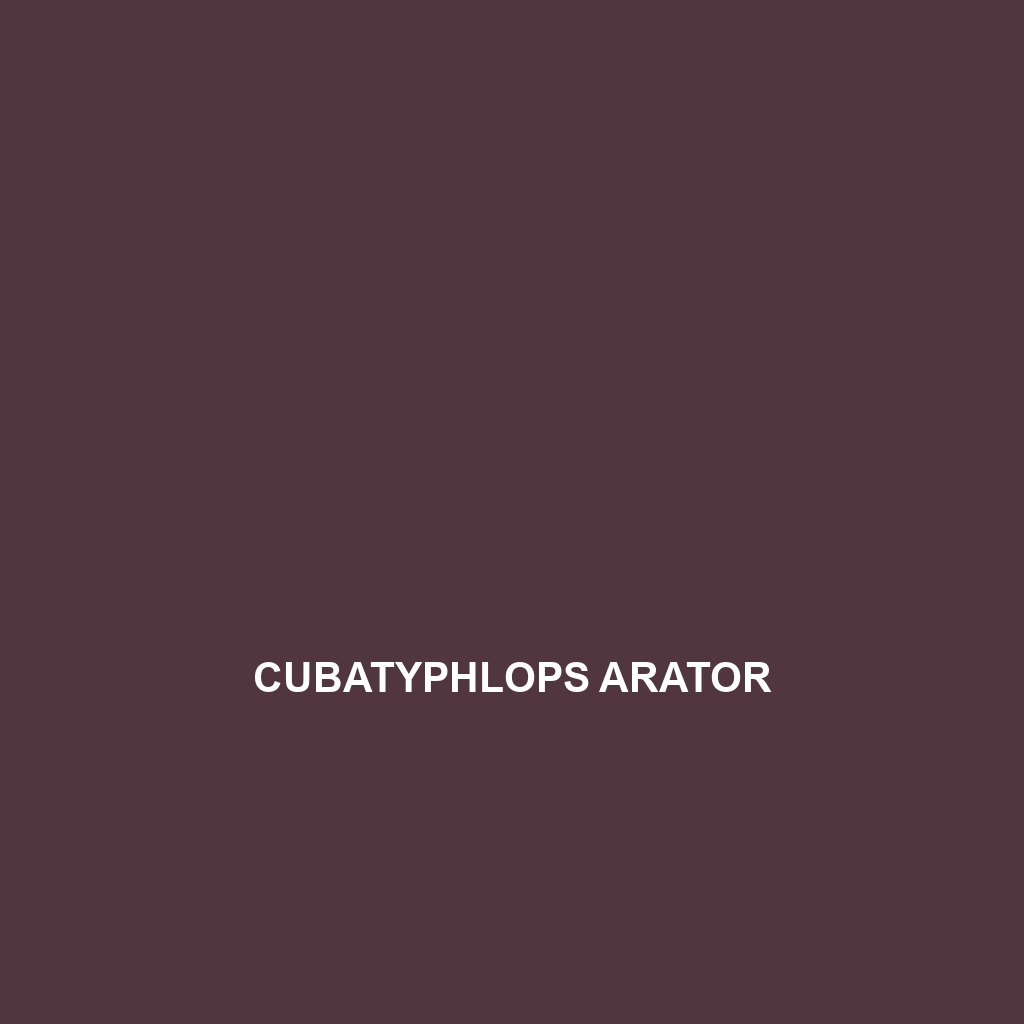 Cubatyphlops arator