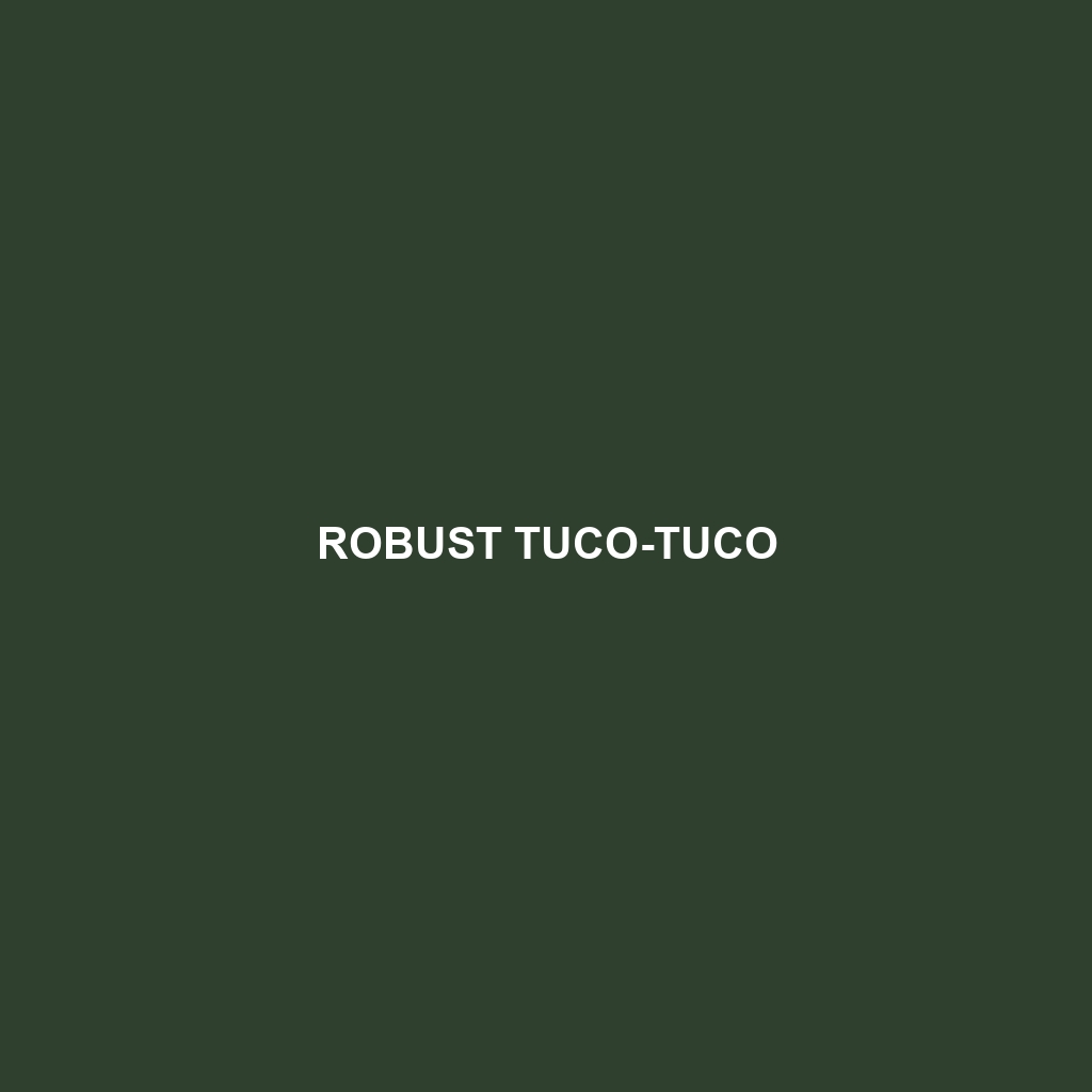 Robust Tuco-tuco