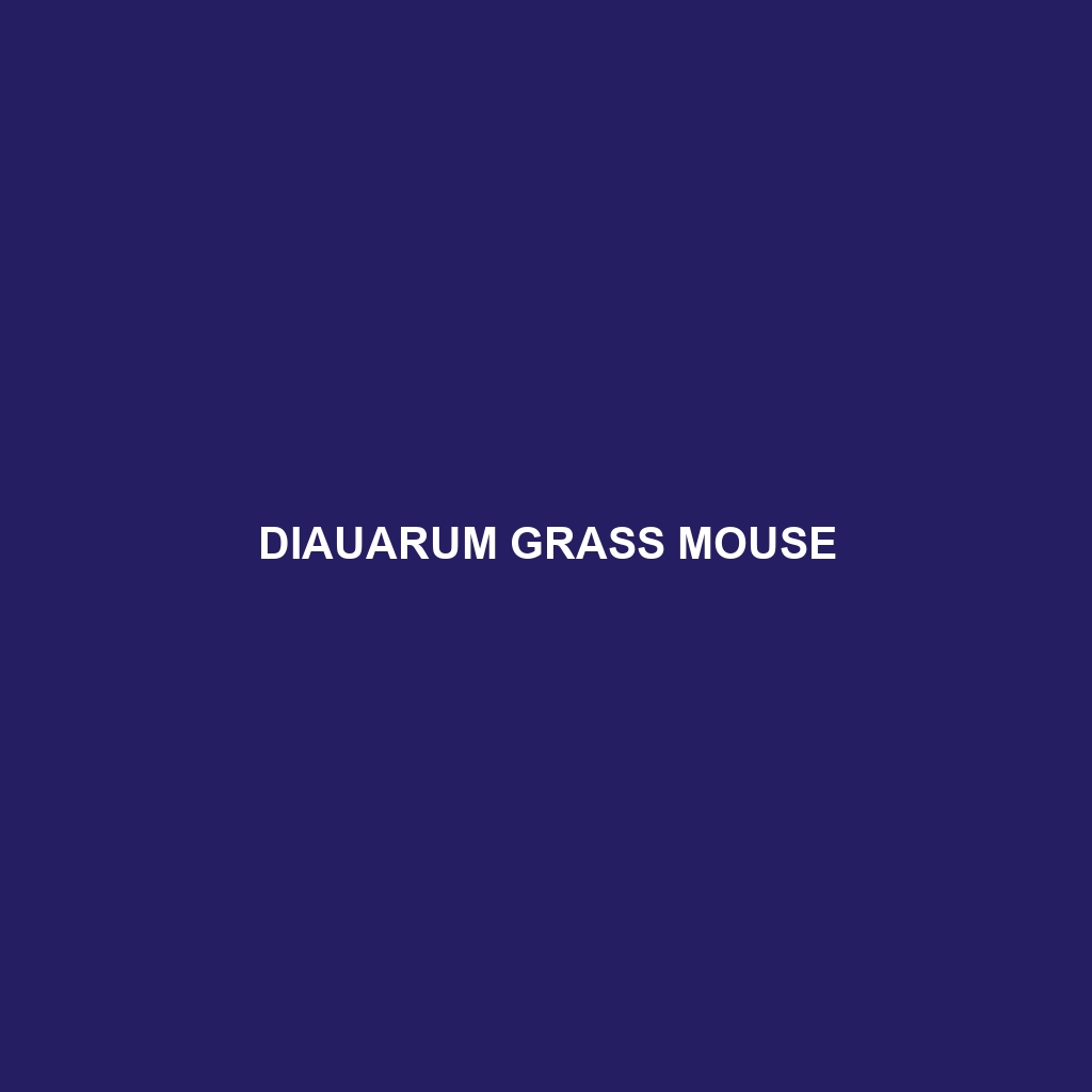 Diauarum Grass Mouse