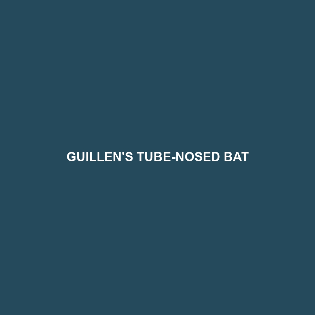 Guillen's Tube-nosed Bat