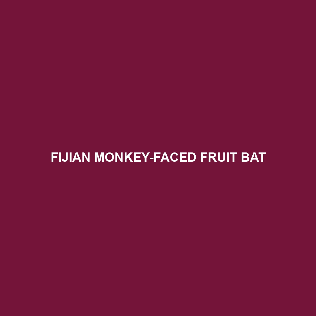 Fijian Monkey-faced Fruit Bat