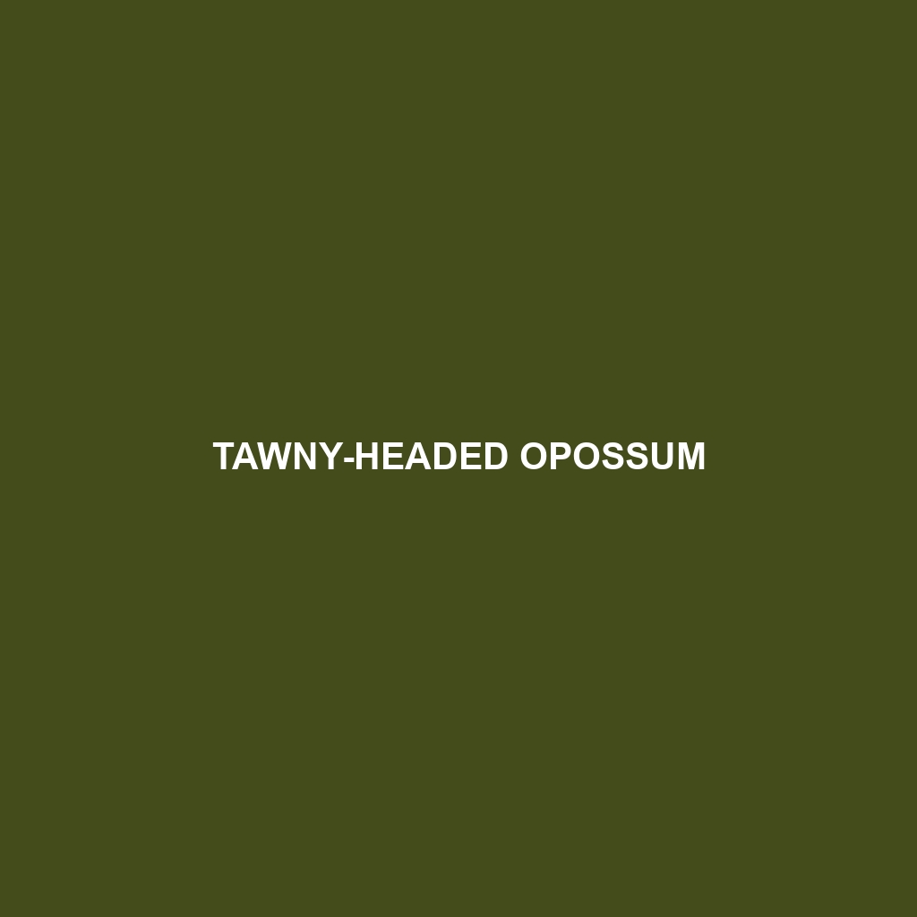 Tawny-headed Opossum