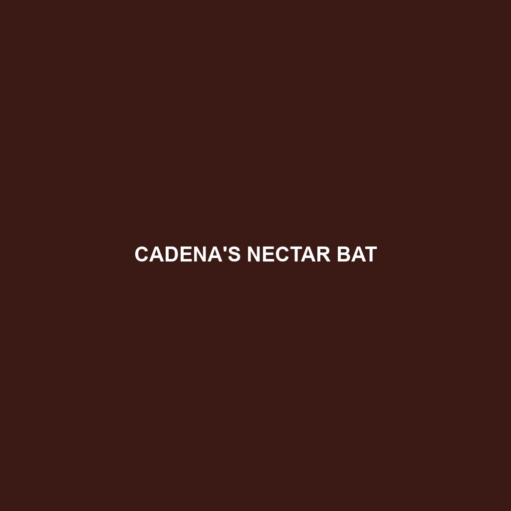 Cadena's Nectar Bat