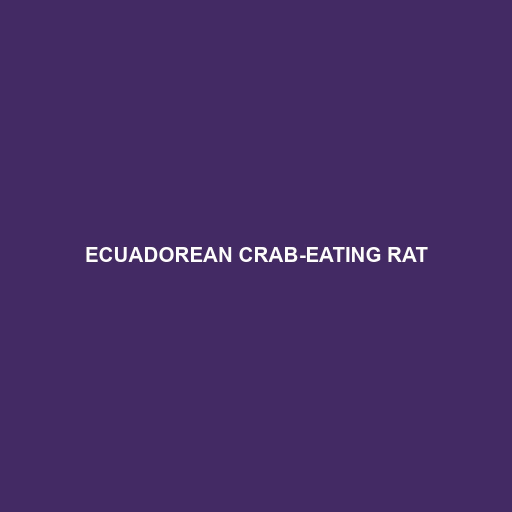 Ecuadorean Crab-eating Rat