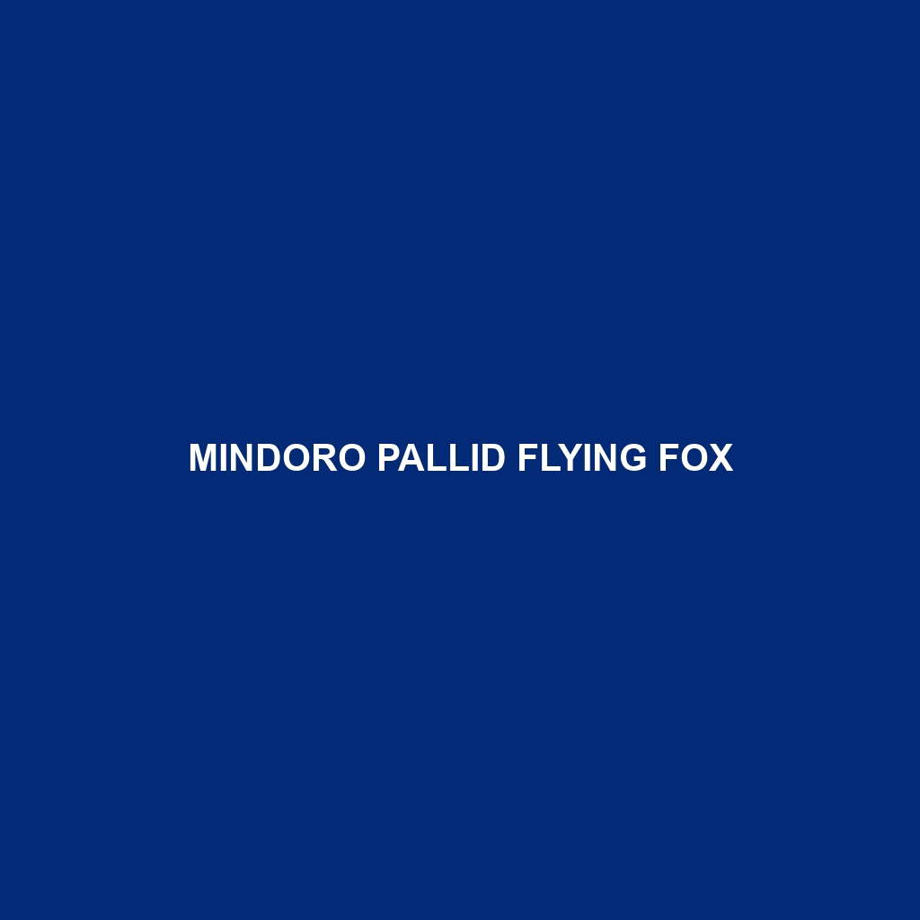 Mindoro Pallid Flying Fox