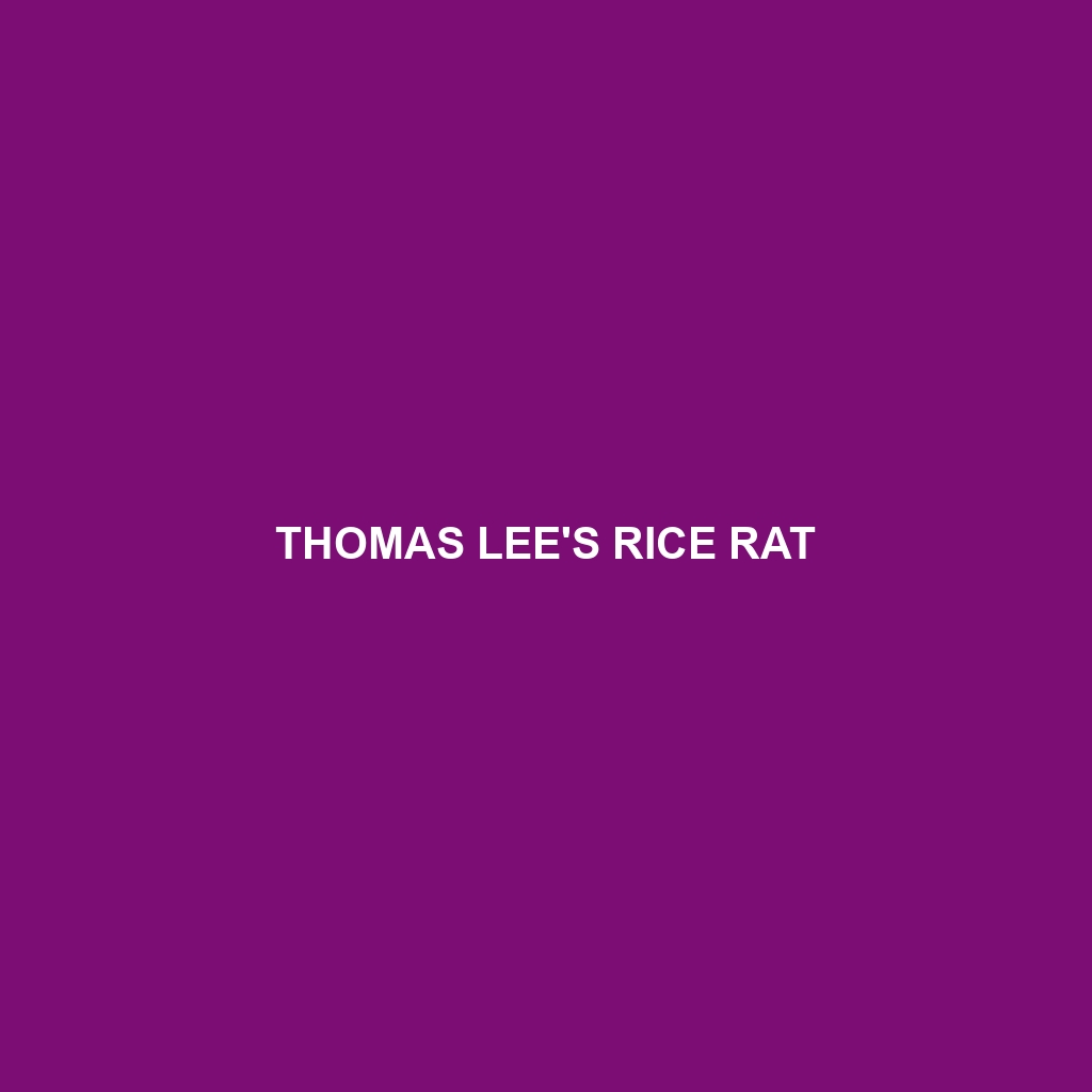 Thomas Lee's Rice Rat