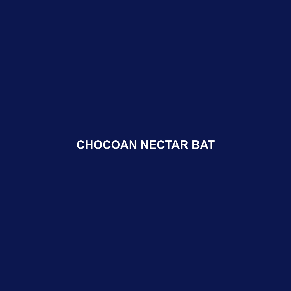 Chocoan Nectar Bat