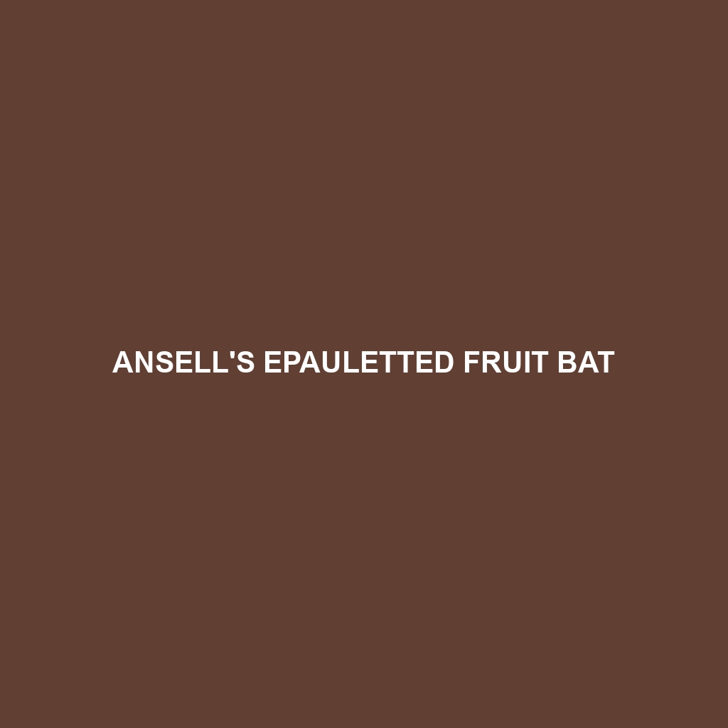 Ansell's Epauletted Fruit Bat