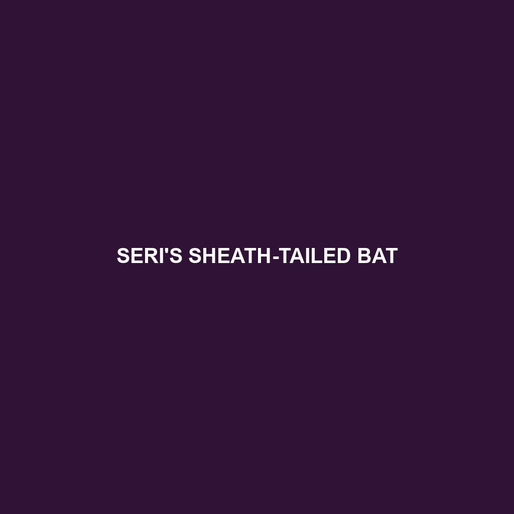 Seri's Sheath-tailed Bat