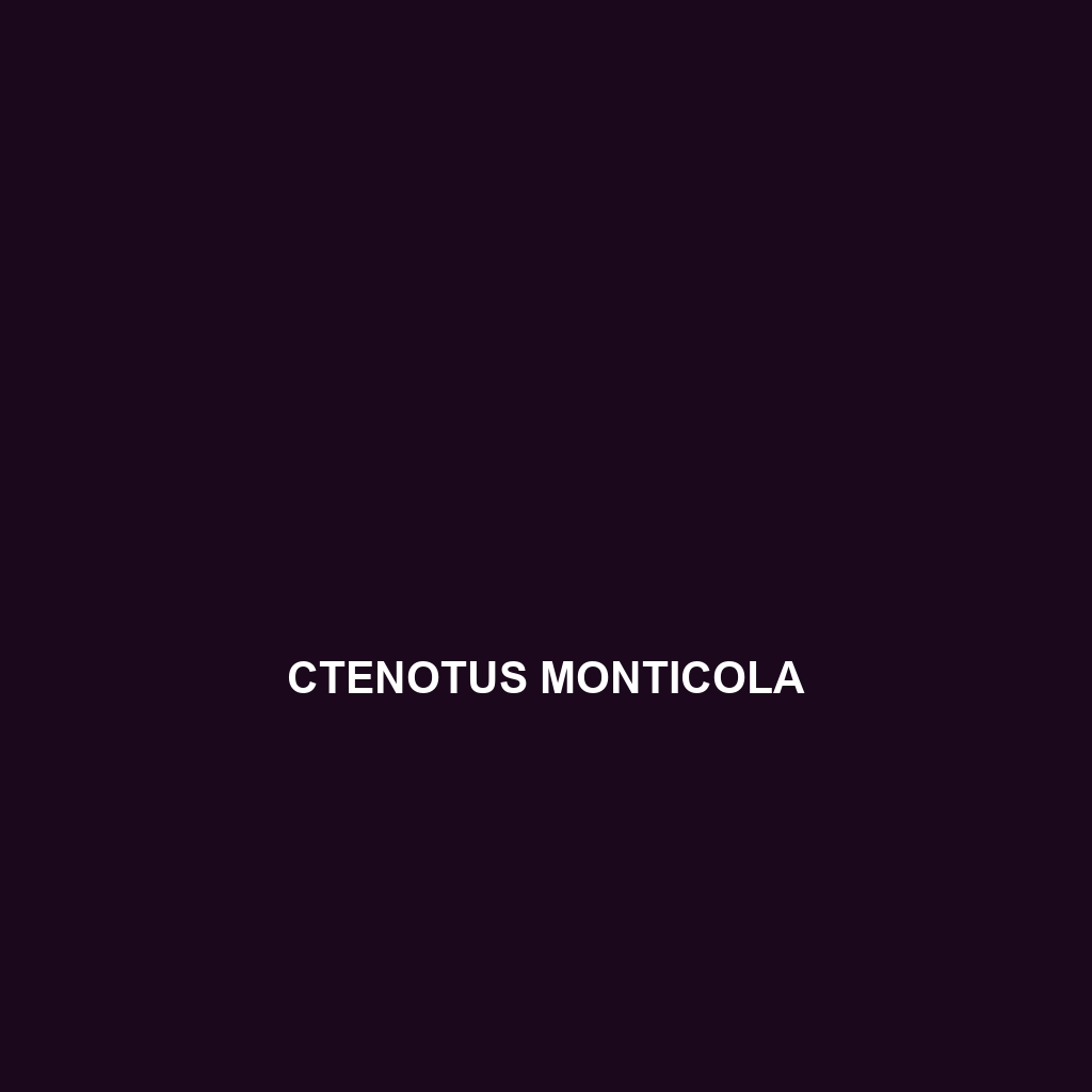 Ctenotus monticola