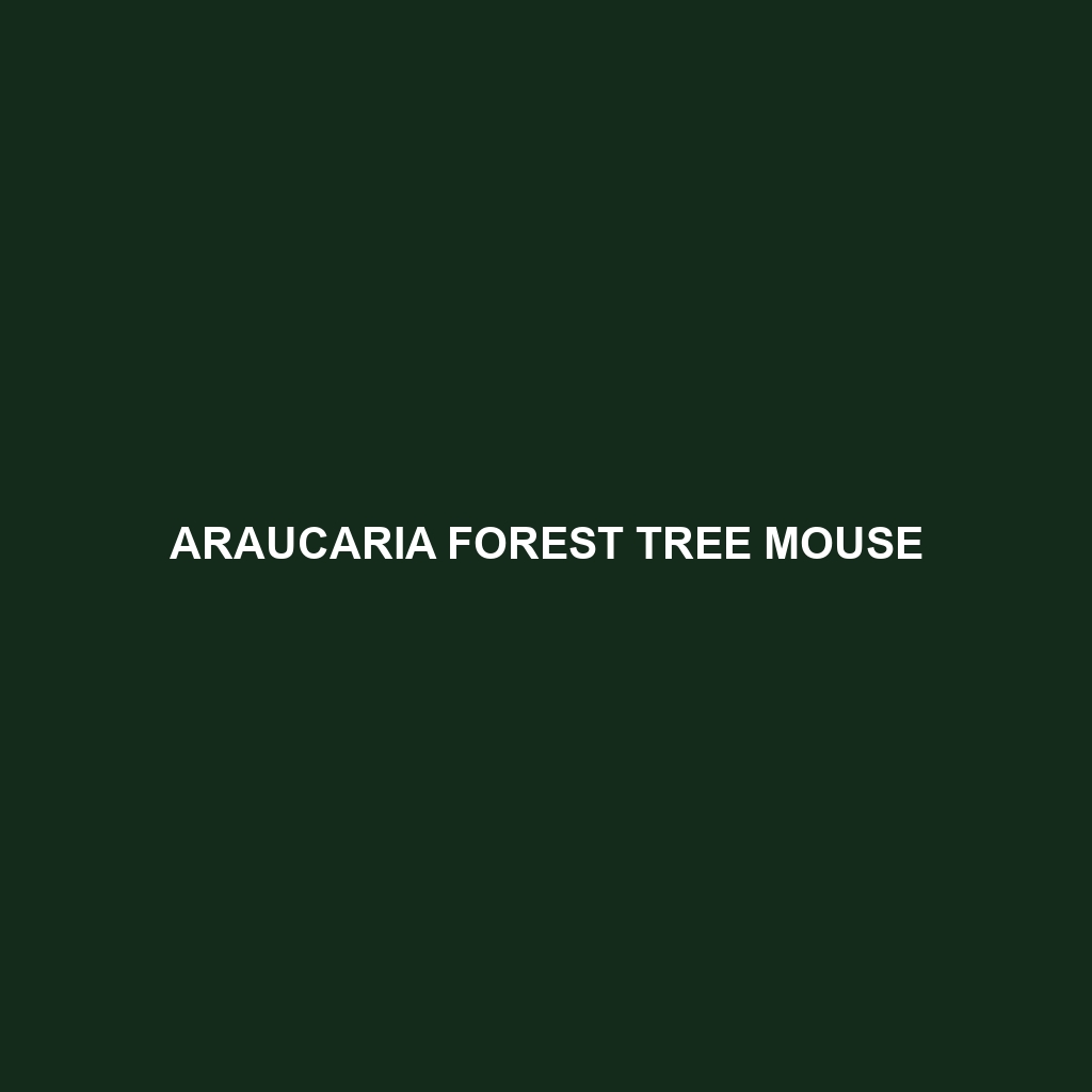 Araucaria Forest Tree Mouse