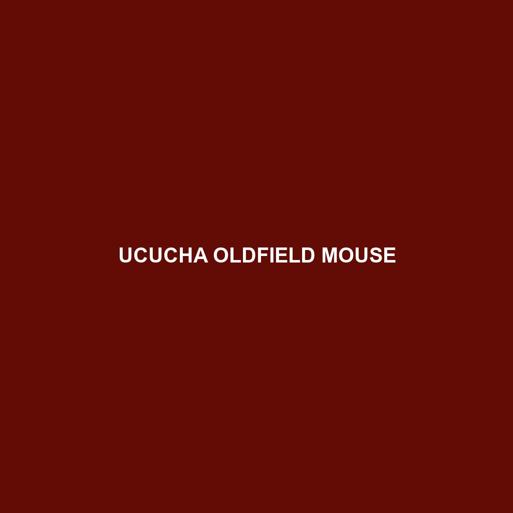 Ucucha Oldfield Mouse