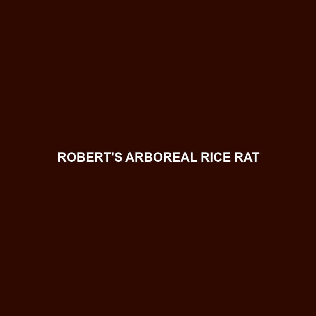 Robert's Arboreal Rice Rat