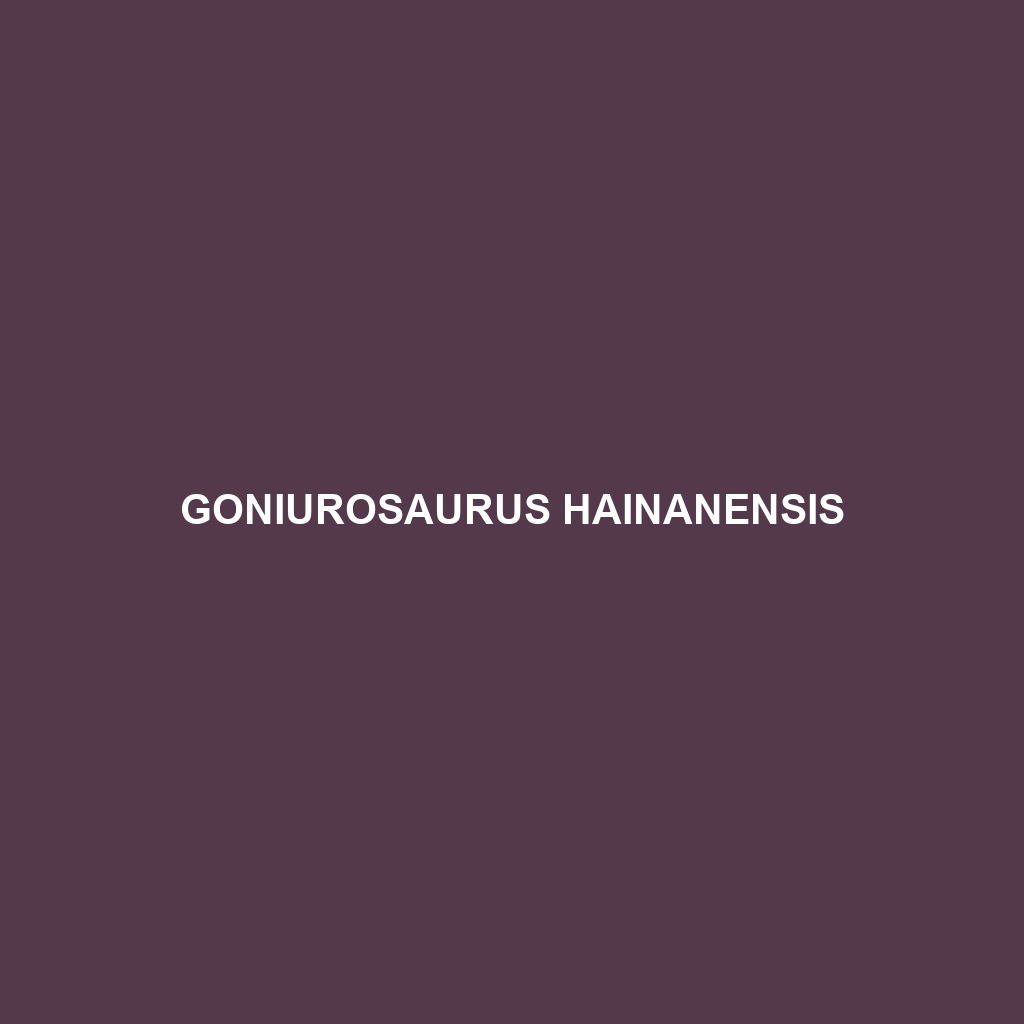 Goniurosaurus hainanensis