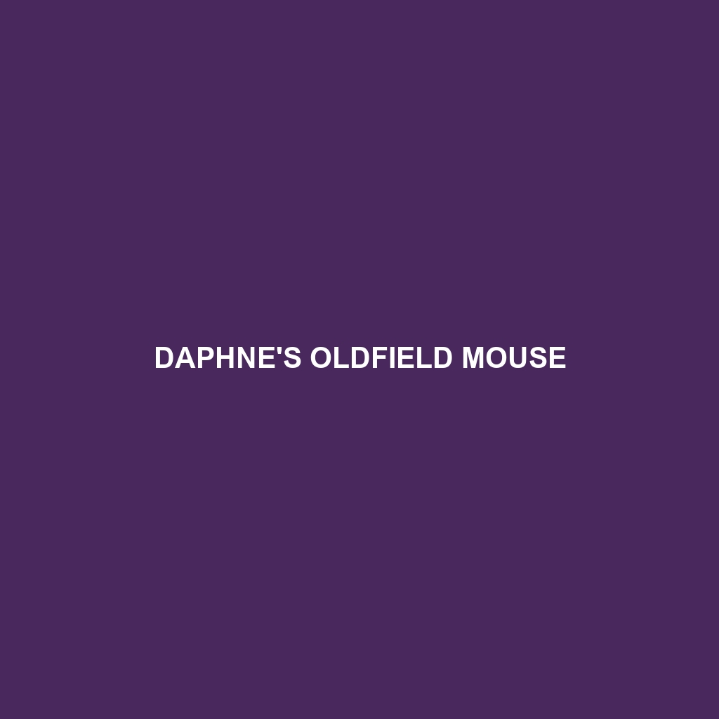 Daphne's Oldfield Mouse