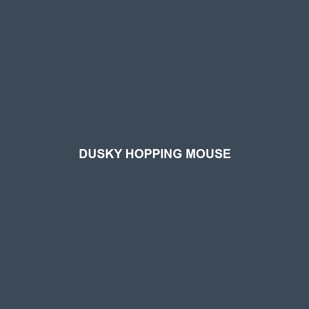 Dusky Hopping Mouse