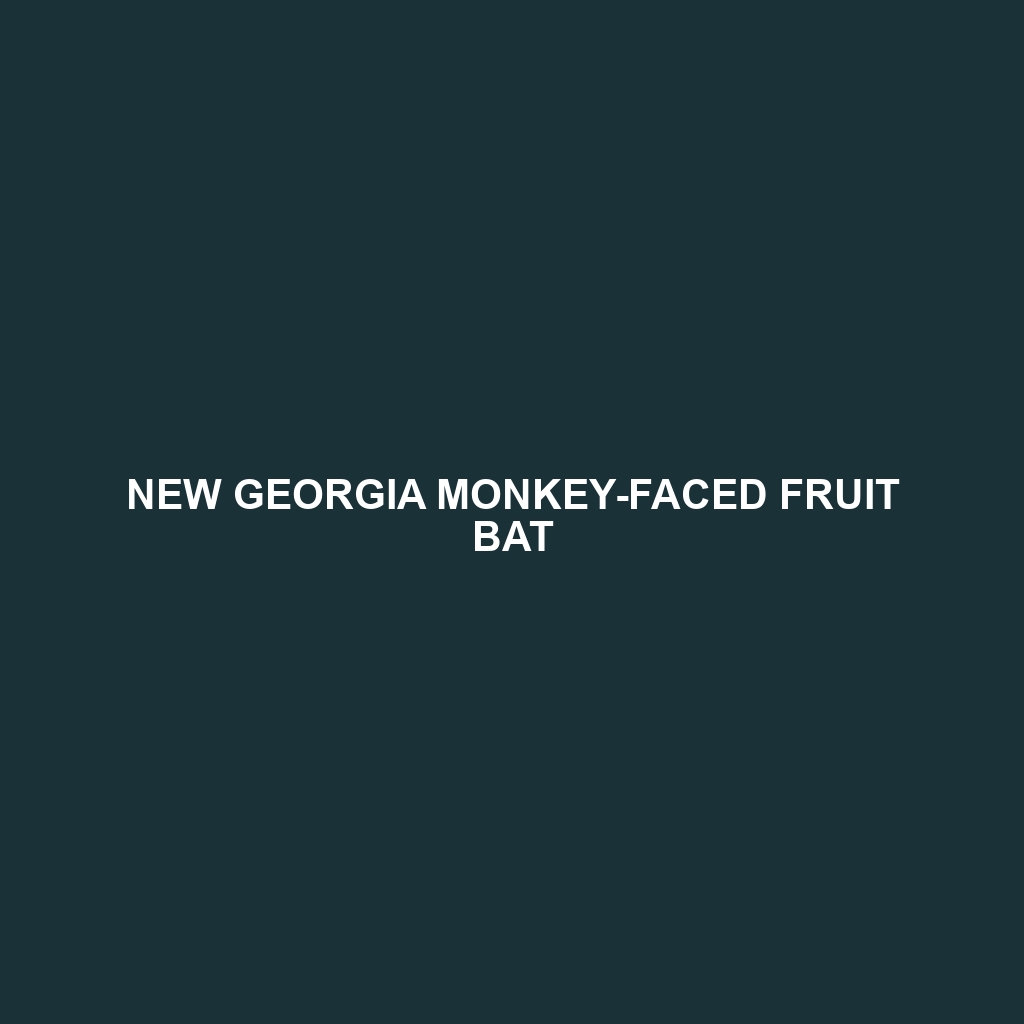 New Georgia Monkey-faced Fruit Bat