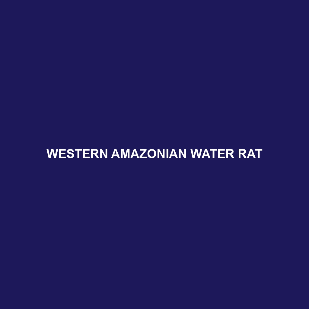 Western Amazonian Water Rat