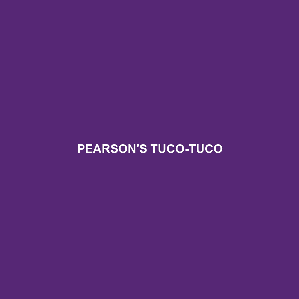 Pearson's Tuco-tuco