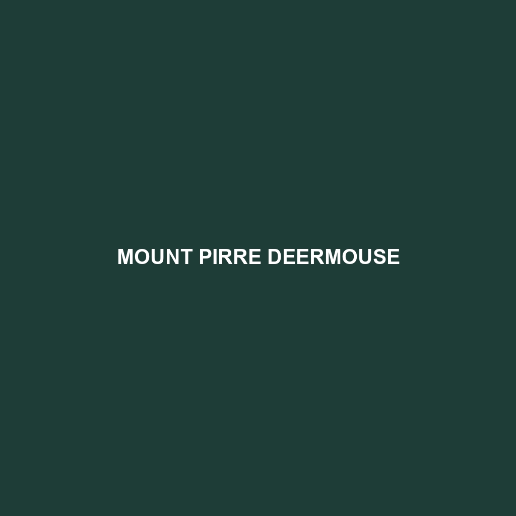 Mount Pirre Deermouse