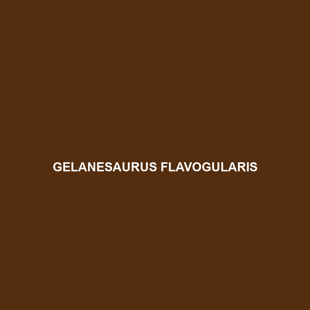 Gelanesaurus flavogularis