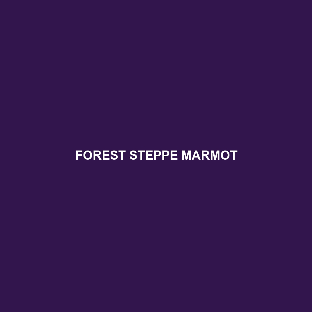 Forest Steppe Marmot