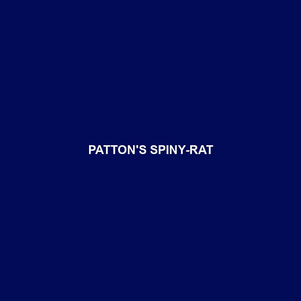 Patton's Spiny-rat