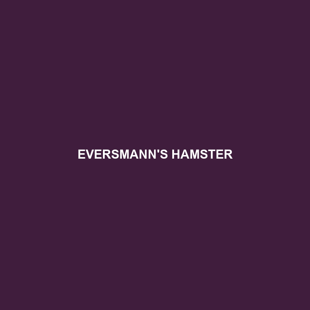 Eversmann's Hamster