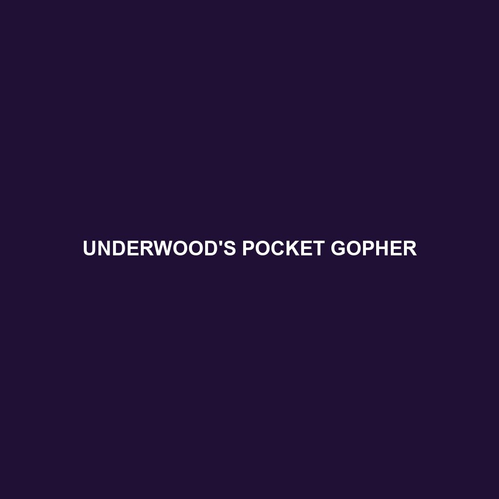 Underwood's Pocket Gopher