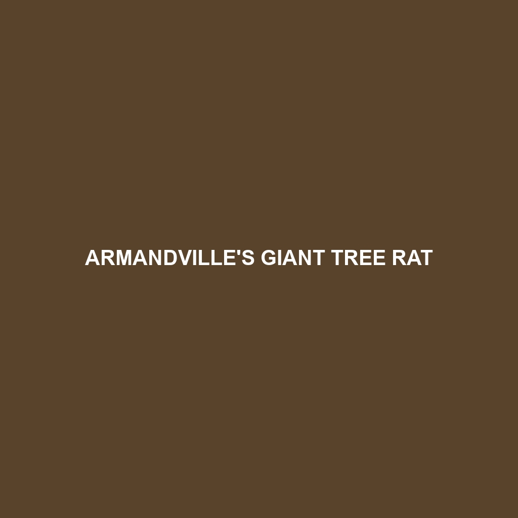 Armandville's Giant Tree Rat